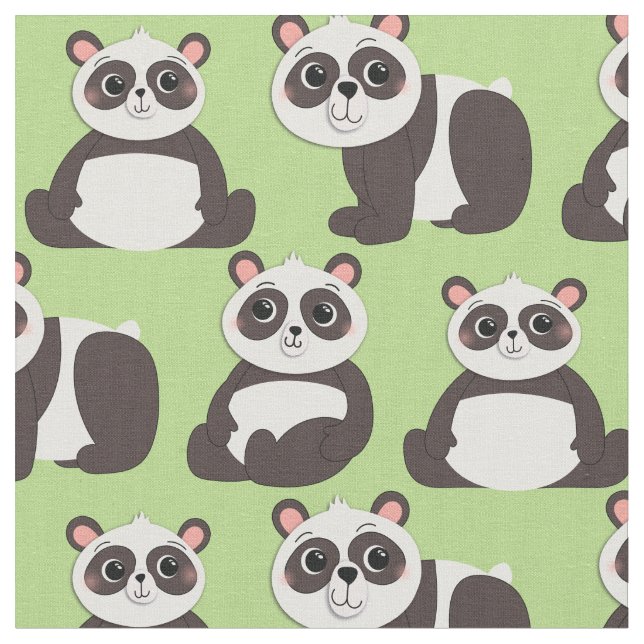 Panda Bears Niedlich Kids Stoff (Nahaufnahme)