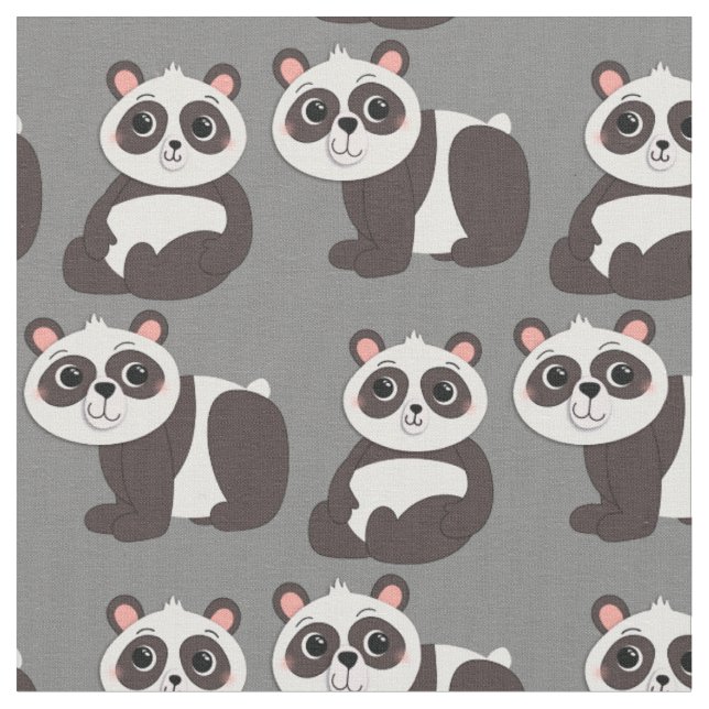 Panda Bears Niedlich Kids Stoff (Nahaufnahme)