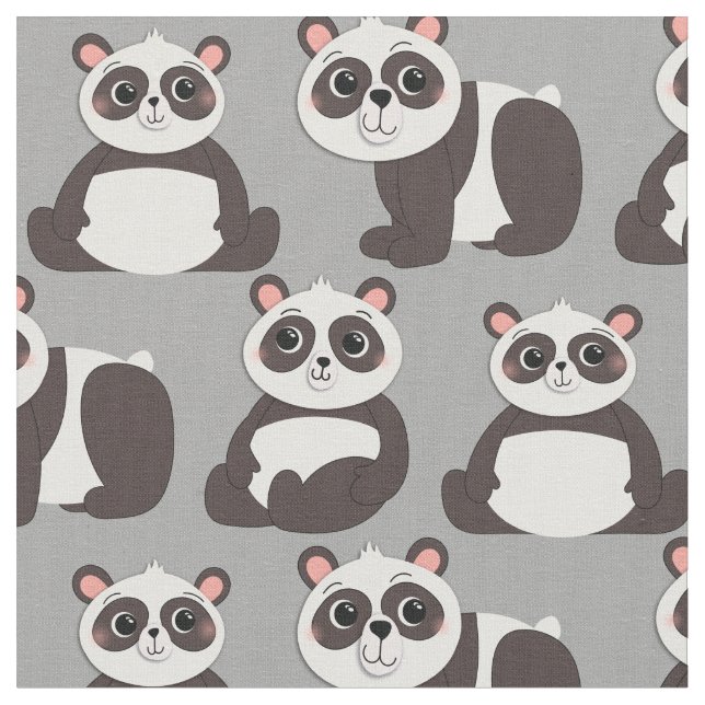 Panda Bears Niedlich Kids Stoff (Nahaufnahme)