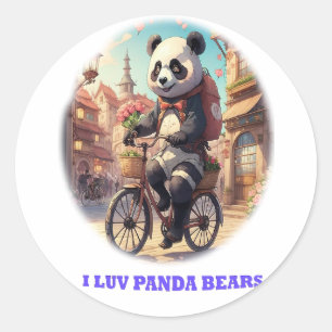 Panda Bears Runder Aufkleber