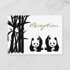 Panda Bears und Bamboo Hochzeitskarten Begleitkarte