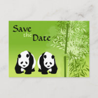 Panda Bears und Bamboo Wedding retten das Datum