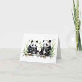 Panda Bears Vielen Dank Karte