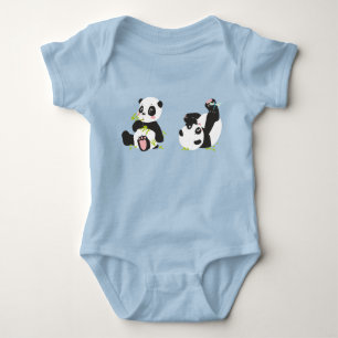 Panda bedruckter Babysuit Baby Strampler