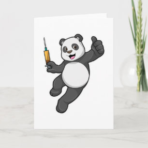 Panda bei Impfung mit Spritze Karte