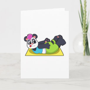 Panda bei Yoga auf Yoga-Matte Karte