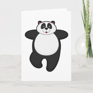Panda bei Yoga-Dehnübung Karte