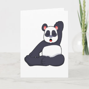 Panda bei Yoga-Dehnübungen Karte
