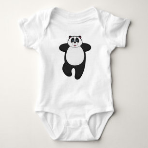 Panda bei Yoga-Stretching-Übung Baby Strampler