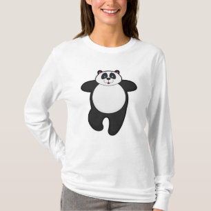 Panda bei Yoga-Stretching-Übung T-Shirt