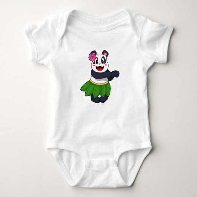 Panda beim Balletttanz Baby Strampler (Vorderseite)