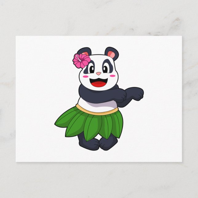 Panda beim Balletttanz Postkarte (Vorderseite)