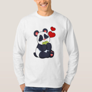 Panda beim Essen von Blätter T-Shirt