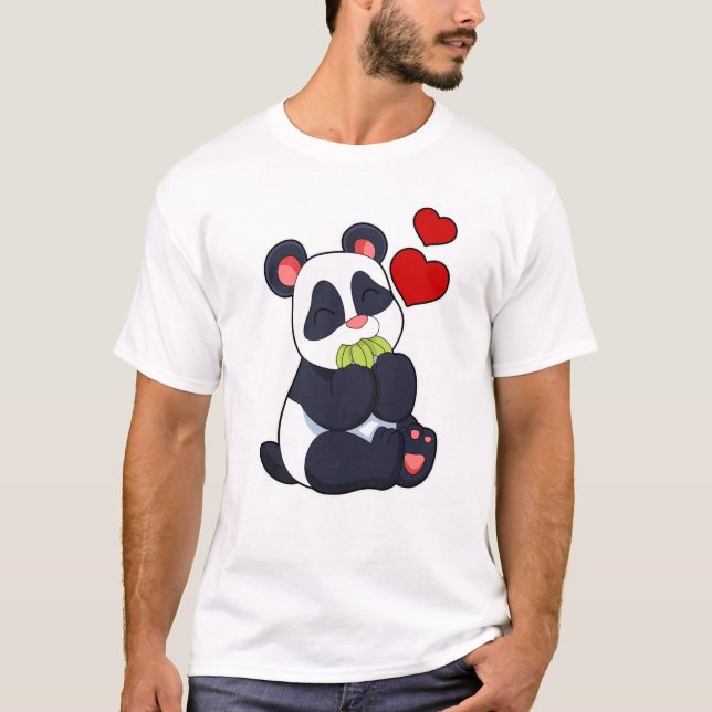 Panda beim Essen von Blätter T-Shirt (Vorderseite)