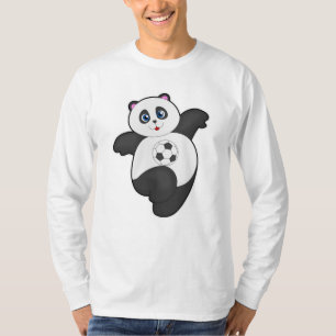 Panda beim Fußballsport T-Shirt