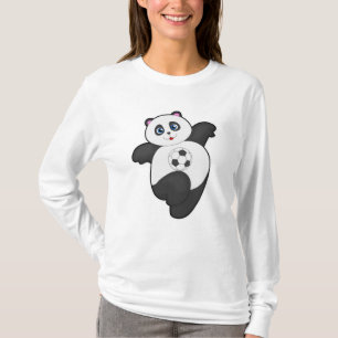 Panda beim Fußballsport T-Shirt