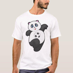 Panda beim Fußballsport T-Shirt