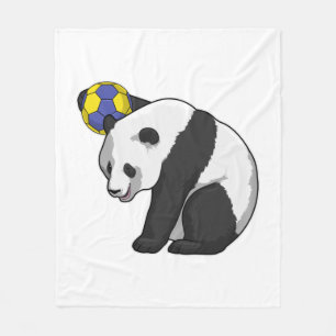 Panda beim Handball Sports Fleecedecke
