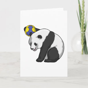 Panda beim Handball Sports Karte