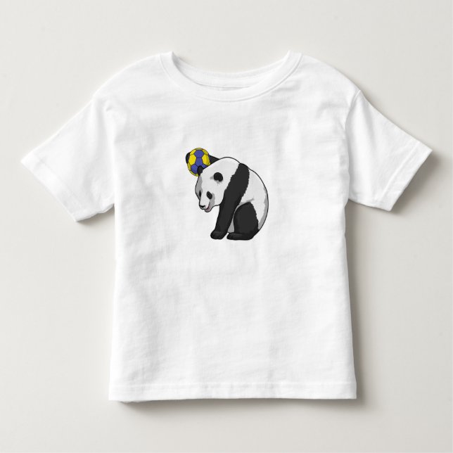 Panda beim Handball Sports Kleinkind T-shirt (Vorderseite)