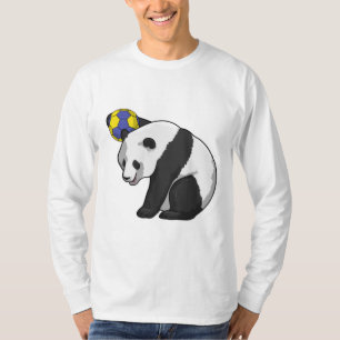 Panda beim Handball Sports T-Shirt