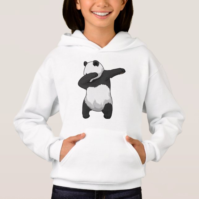 Panda beim Hip Hop Dance Dab Hoodie (Vorderseite)