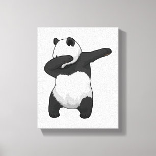 Panda beim Hip Hop Dance Dab Leinwanddruck