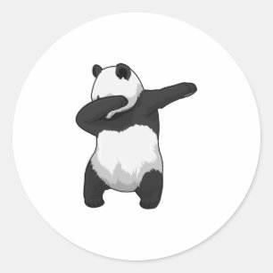 Panda beim Hip Hop Dance Dab Runder Aufkleber