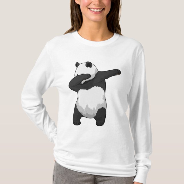Panda beim Hip Hop Dance Dab T-Shirt (Vorderseite)