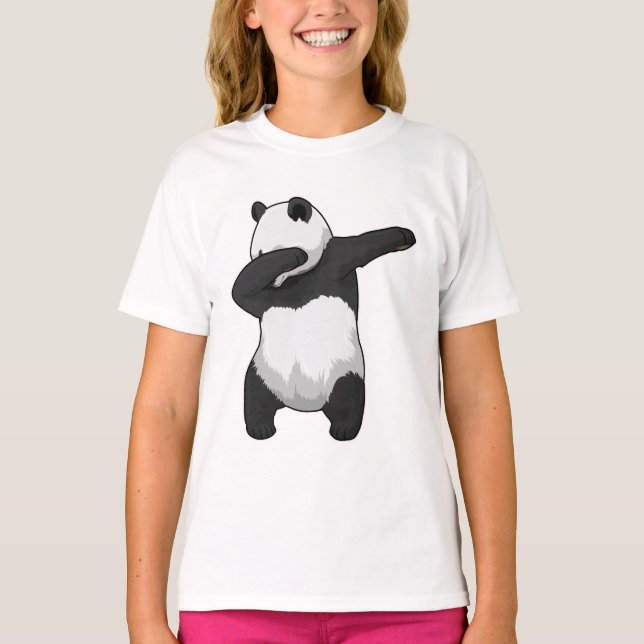 Panda beim Hip Hop Dance Dab T-Shirt (Vorderseite)