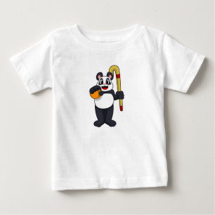 Panda beim Hockey mit Hockey Baby T-shirt