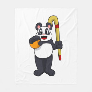 Panda beim Hockey mit Hockey Fleecedecke