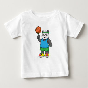 Panda beim Sport mit Basketball Baby T-shirt