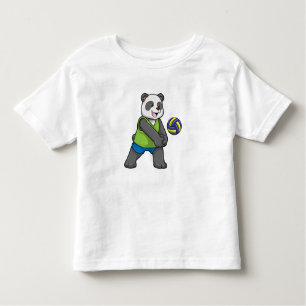 Panda beim Sport mit Volleyball Kleinkind T-shirt