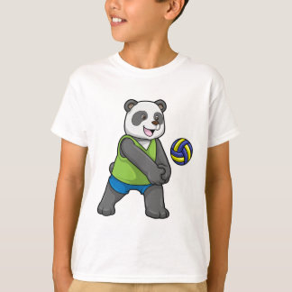 Panda beim Sport mit Volleyball T-Shirt