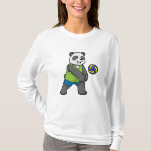 Panda beim Sport mit Volleyball T-Shirt