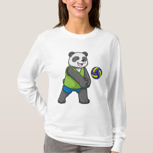 Panda beim Sport mit Volleyball T-Shirt