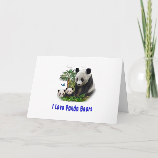 Panda-Beras Feiertagskarte (Vorderseite)