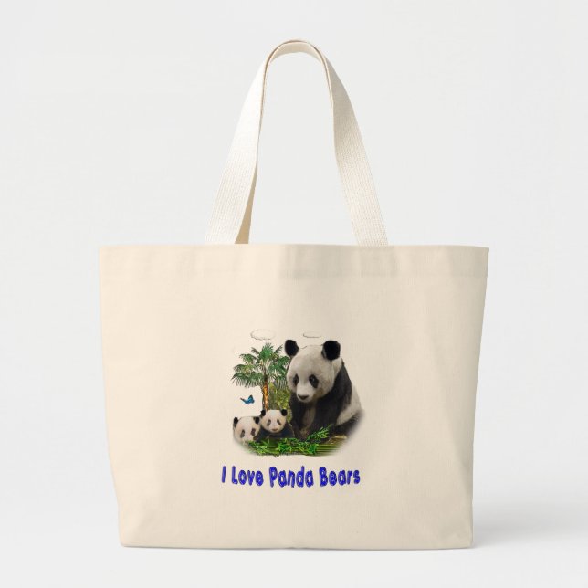 Panda-Beras Jumbo Stoffbeutel (Vorne)