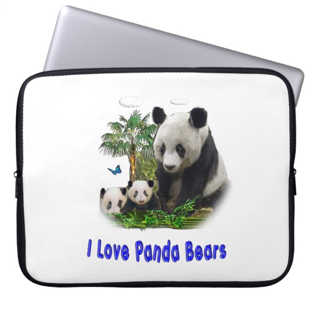 Panda-Beras Laptopschutzhülle (Vorderseite)