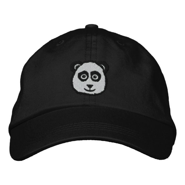 Panda bestickte Hasen Kappe (Vorderseite)