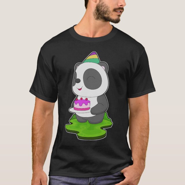Panda Birthday Cake T-Shirt (Vorderseite)