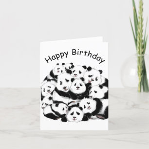 Panda Birthday Card Funny Karte