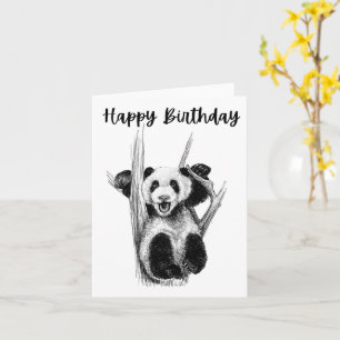 Panda Birthday Card Karte