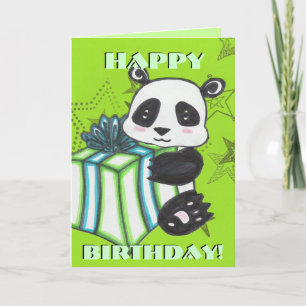Panda Birthday Card Karte