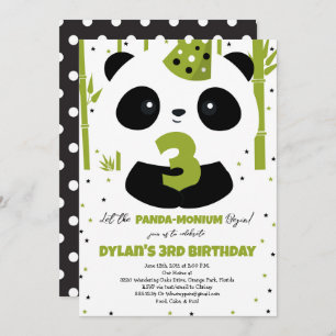 Panda Birthday Einladung für Panda Party