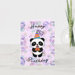 Panda birthday karte