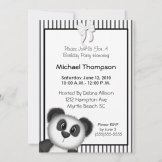 Panda Birthday Party Einladungen