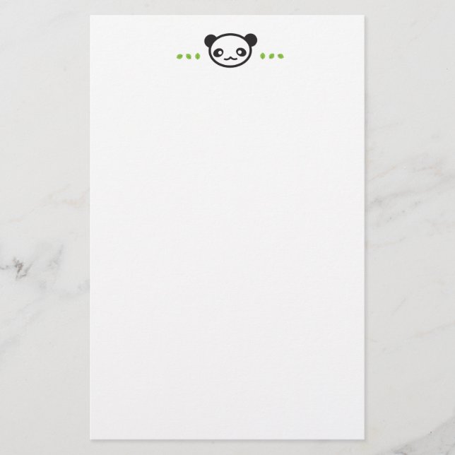 Panda-Blatt Briefpapier (Vorderseite)