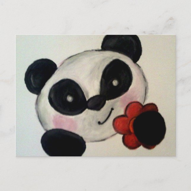 Panda-Blume Postkarte (Vorderseite)
